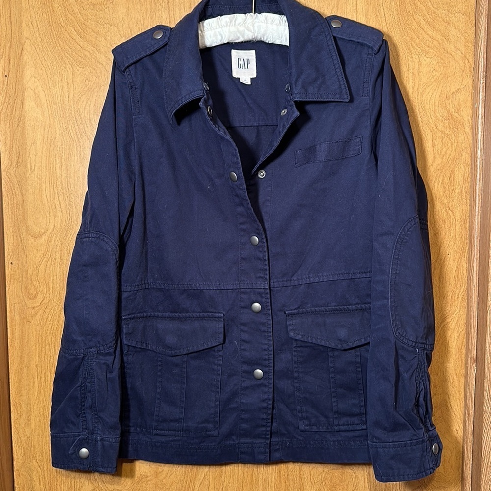 Gap navy blue military style utility jacket XS - Picture 2 of 11